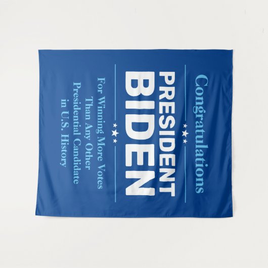 Gefeliciteerd President Biden Meest gestemd Kandid Wandkleed (Voorkant (horizontaal))