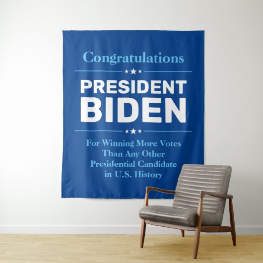 Gefeliciteerd President Biden Meest gestemd Kandid Wandkleed (In situ)