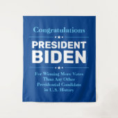 Gefeliciteerd President Biden Meest gestemd Kandid Wandkleed (Voorkant)