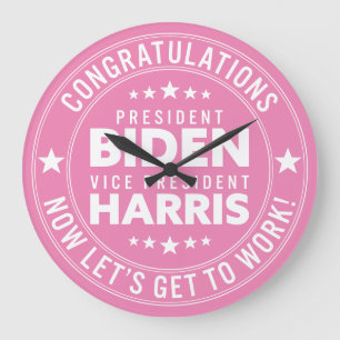 Gefeliciteerd President Biden, VP Harris! Aangepas Grote Klok