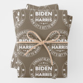 Gefeliciteerd President Biden, VP Harris! Aangepas Inpakpapier Vel (In situ)