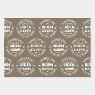 Gefeliciteerd President Biden, VP Harris! Aangepas Inpakpapier Vel