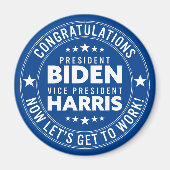 Gefeliciteerd President Biden, VP Harris! Aangepas Magneet (Voorkant)