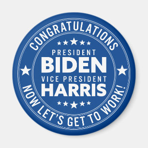 Gefeliciteerd President Biden, VP Harris! Aangepas Magneet