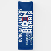 Gefeliciteerd President Biden VP Harris Binnenshui Spandoek (Verticaal)