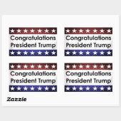 Gefeliciteerd President Trump Rechthoekige Sticker (Vel)