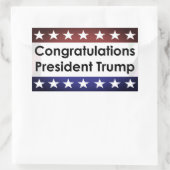 Gefeliciteerd President Trump Rechthoekige Sticker (Tas)