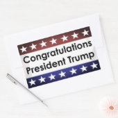 Gefeliciteerd President Trump Rechthoekige Sticker (Envelop)