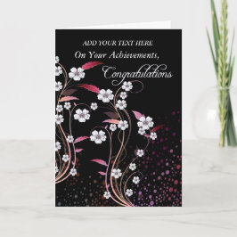 Gefeliciteerd / Prestatie Bloei van Pansies Kaart