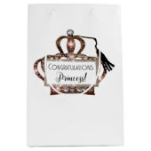 Gefeliciteerd Princess "Afstuderen" TIARA Medium Cadeauzakje (Voorkant)