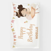 Gefeliciteerd! Prinses Ballerina met boog Spandoek (Verticaal)