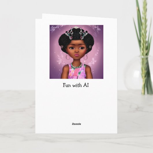 Gefeliciteerd | Prinses gepersonaliseerd Kaart (Achterkant)