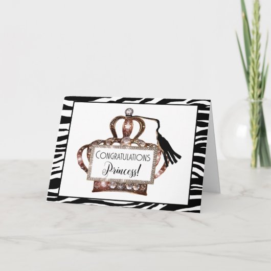 Gefeliciteerd, prinses.. we zijn naar je toe gegaa kaart (Voorkant)