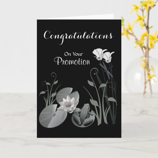 Gefeliciteerd / promotie - Marshland Graphics Kaart (Gele Bloem)