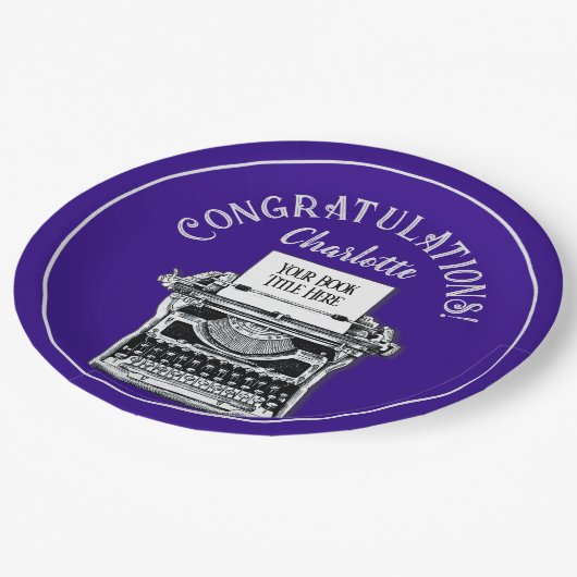 Gefeliciteerd Publicatie gepersonaliseerd Papieren Bordje (Gekanteld)