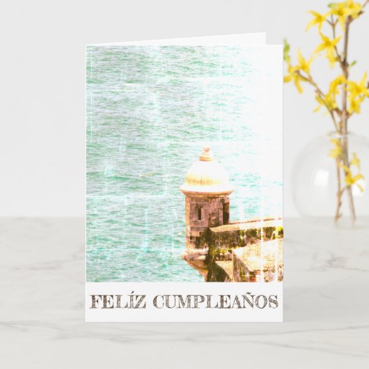 Gefeliciteerd Puerto Rico Kaart (Gele Bloem)