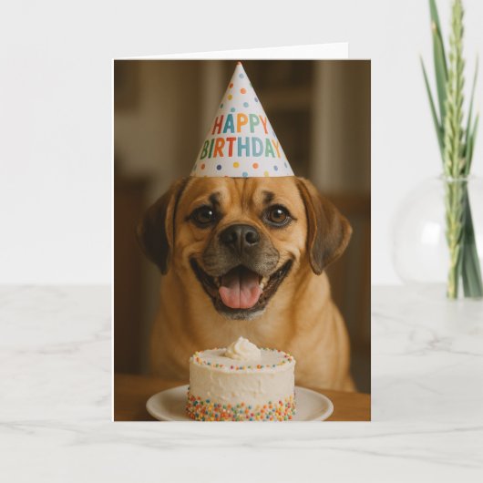 Gefeliciteerd Puggle Kaart (Voorkant)