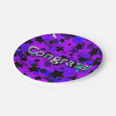 Gefeliciteerd! Punk sterren Papieren Bordje (Gekanteld)