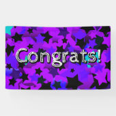 Gefeliciteerd! Punk sterren Spandoek (Horizontaal)