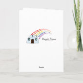 Gefeliciteerd Puppy Dog House Naam Kaart (Achterkant)