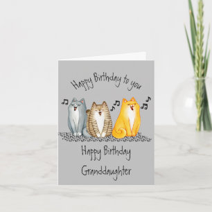 Gefeliciteerd Purrrfecte Kleindochter Schattige Ka Kaart