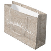 Gefeliciteerd!- Quantum Weave Neutraal Groot Cadea Cadeauzakje (Voorkant Gekanteld)
