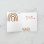 Gefeliciteerd Rainbows Neutral Colors Greeting Kaart (Binnen)