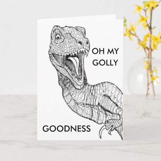 Gefeliciteerd, Raptor Kaart (Gele Bloem)