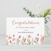 Gefeliciteerd Realtor gepersonaliseerde chique blo Kaart (Staand voorkant)