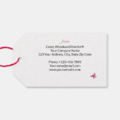 Gefeliciteerd Realtor gepersonaliseerde roze bloem Cadeaulabel (Achterkant Horizontaal)