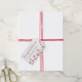 Gefeliciteerd Realtor gepersonaliseerde roze bloem Cadeaulabel (Met Touw)