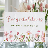 Gefeliciteerd Realtor gepersonaliseerde roze bloem Groot Cadeauzakje