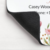 Gefeliciteerd Realtor gepersonaliseerde roze bloem Muismat (Hoek)