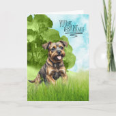 Gefeliciteerd reBARKable Border Terrier Hond Kaart (Voorkant)