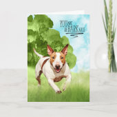 Gefeliciteerd reBARKable Bull Terrier Hond Kaart (Voorkant)