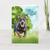 Gefeliciteerd reBARKable Dobermann-hond Kaart (Voorkant)