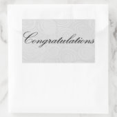 Gefeliciteerd Rechthoekige Sticker (Tas)