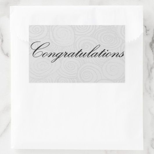 Gefeliciteerd Rechthoekige Sticker (Tas)