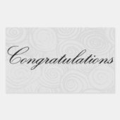 Gefeliciteerd Rechthoekige Sticker (Voorkant)