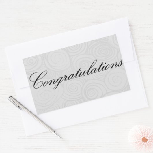 Gefeliciteerd Rechthoekige Sticker (Envelop)