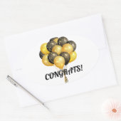 Gefeliciteerd, rechthoekige Sticker (Envelop)