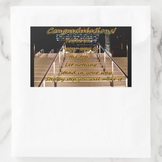 Gefeliciteerd_ Rechthoekige Sticker (Tas)