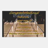 Gefeliciteerd_ Rechthoekige Sticker (Voorkant)