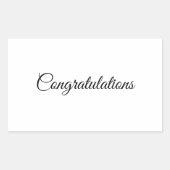Gefeliciteerd Rechthoekige Sticker (Voorkant)