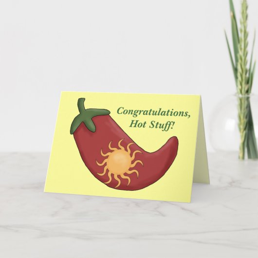 Gefeliciteerd Red Chili Pepper Kaart - Western (Voorkant)