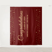 Gefeliciteerd Red gold Class van 2024 met jullie a Wandkleed (Voorkant)