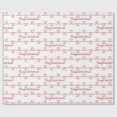 Gefeliciteerd Red Hearts Cadeaupapier (Vlak)