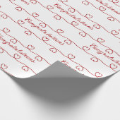 Gefeliciteerd Red Hearts Cadeaupapier (Hoek)