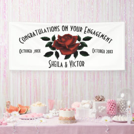 Gefeliciteerd, Red Rose Verloving Spandoek