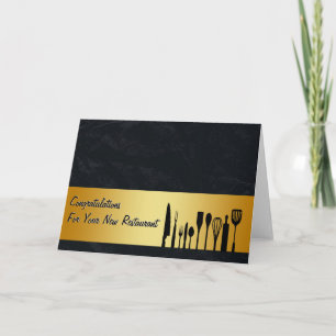 Gefeliciteerd Restaurant Nieuw Visitekaartje Kaart